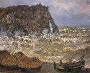 Claude Monet The Cliff at Etretat after a Storm oil on canvas